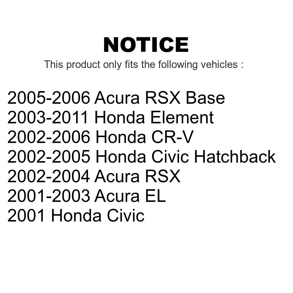 Front Right Suspension Strut Hardware Kit 73-906919 For Honda Civic CR-V Element Acura RSX EL